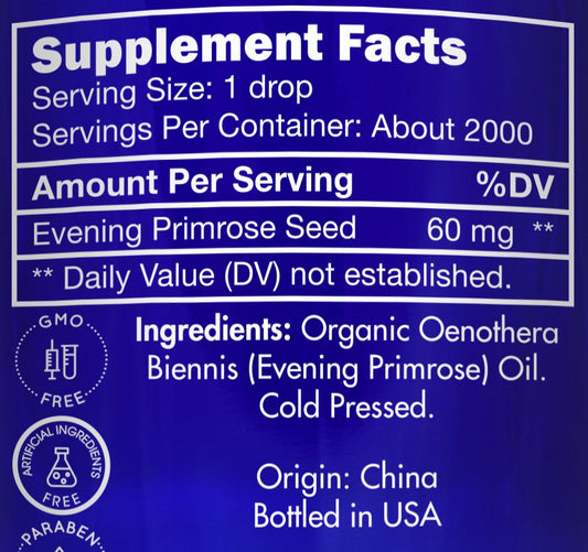 Organic Evening Primrose Oil by Zongle, 4 OZ – 100% Pure Natural Food Grade for Menopause, Pregnancy, Women, Labor, Hot Flashes, Acne, Face, Skin, Kids – USDA Certified Pure, Therapeutic Grade