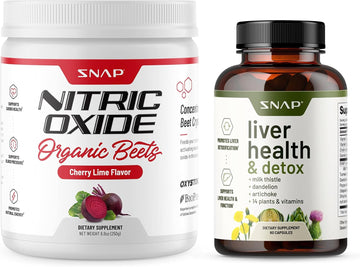 Snap Supplements Beet Root Powder + Heart Health (2 Products)