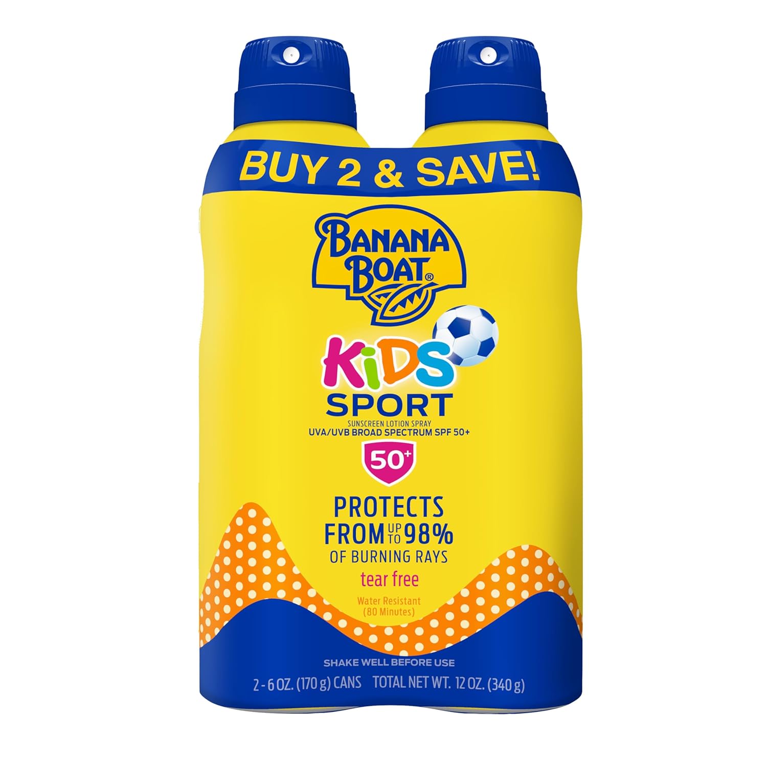 Banana Boat Kids Sport Sunscreen Spf 50, 9.5Oz | Family Size, Oxybenzone Free