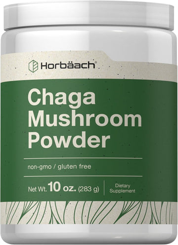 Horbäach Chaga Mushroom Powder | 10 Ounce | Vegan, Non-Gmo & Gluten Free Supplement