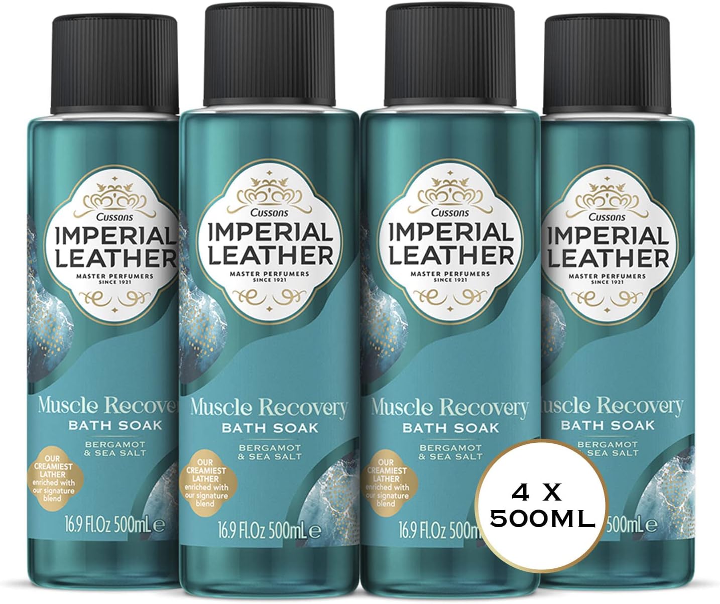 Imperial Leather Rose & Frankincense Luxurious Bath Soak, Velvety Bubble Bath, Gentle Body Skin Care, Bulk Buy, Pack Of 4X500Ml