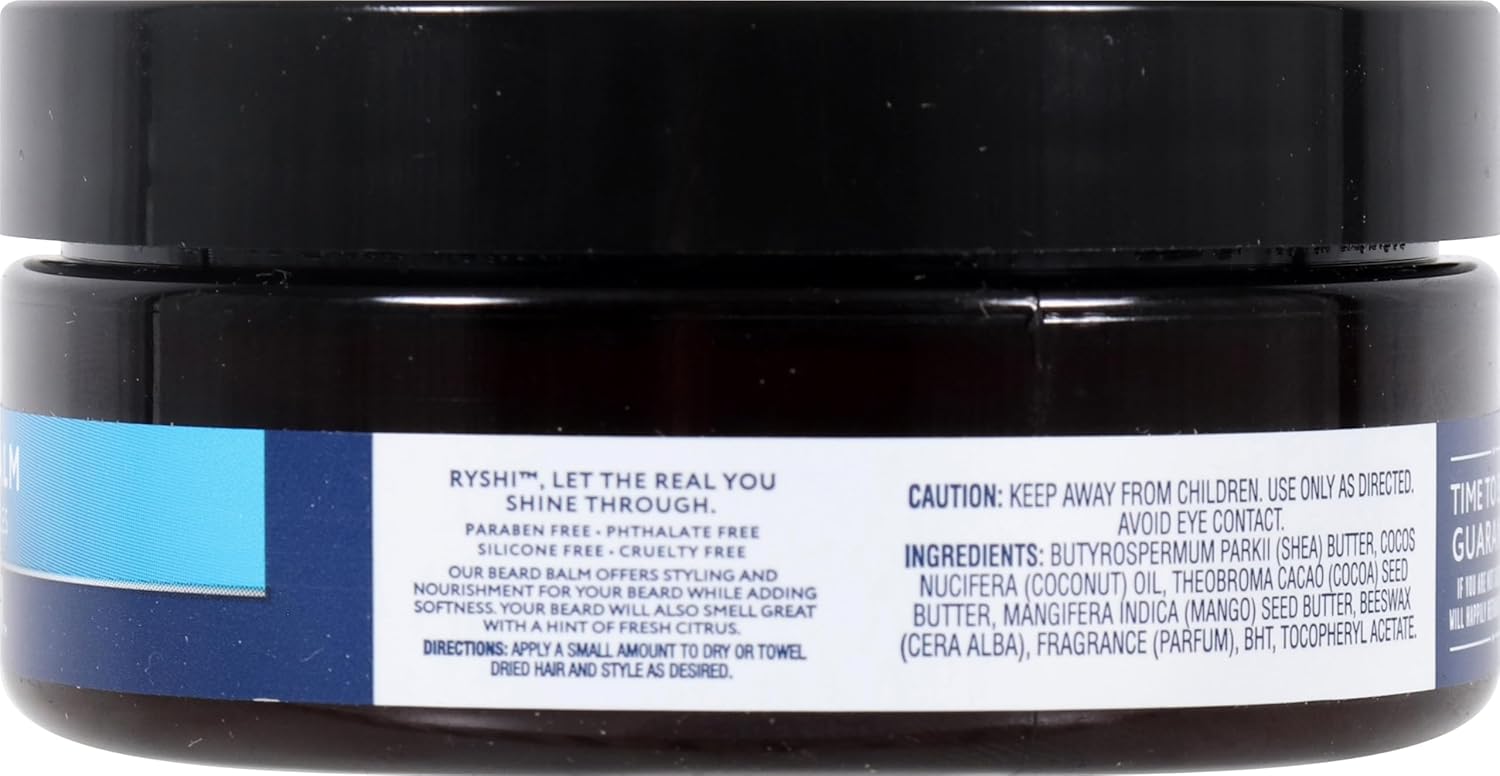 Ryshi Beard Balm - 2.64 oz, For Quality Conditoning and Beard Care : Beauty & Personal Care