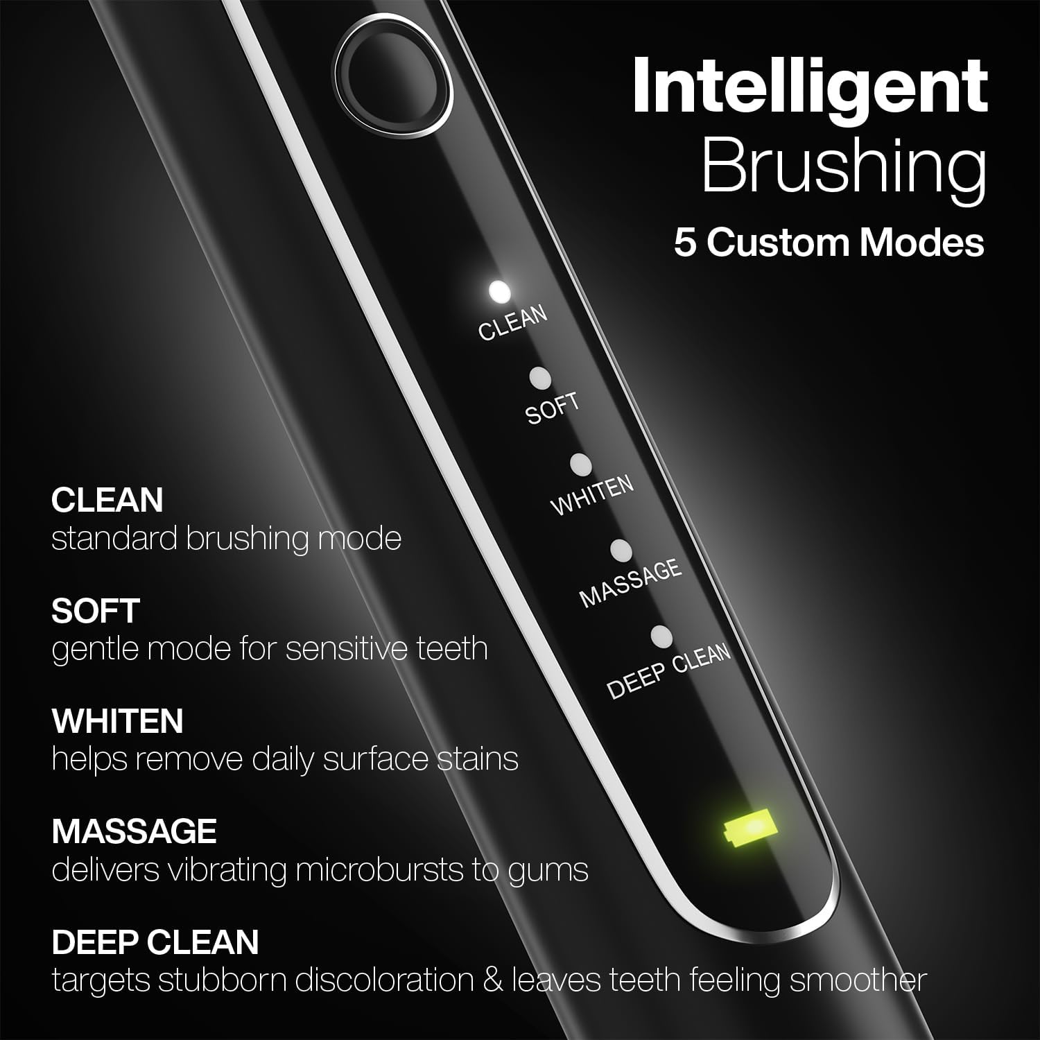Aquasonic Black Series Pro – Ultra-Whitening Electric Toothbrush – 5 Modes & Smart Timers – Premium Travel Case & 6 Proflex Brush Heads – Ada Accepted Toothbrush : Health & Household