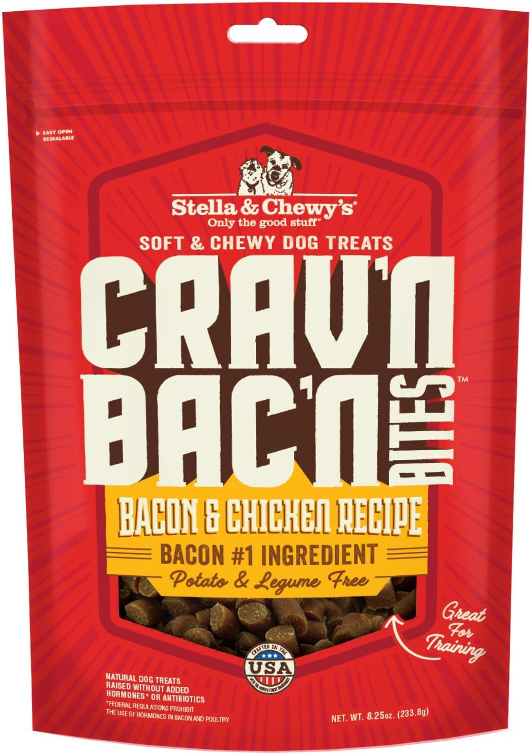 Stella & Chewy'S Crav'N Bac'N Dog Treats Bacon & Chicken Recipe, 8.25 Oz. Bag