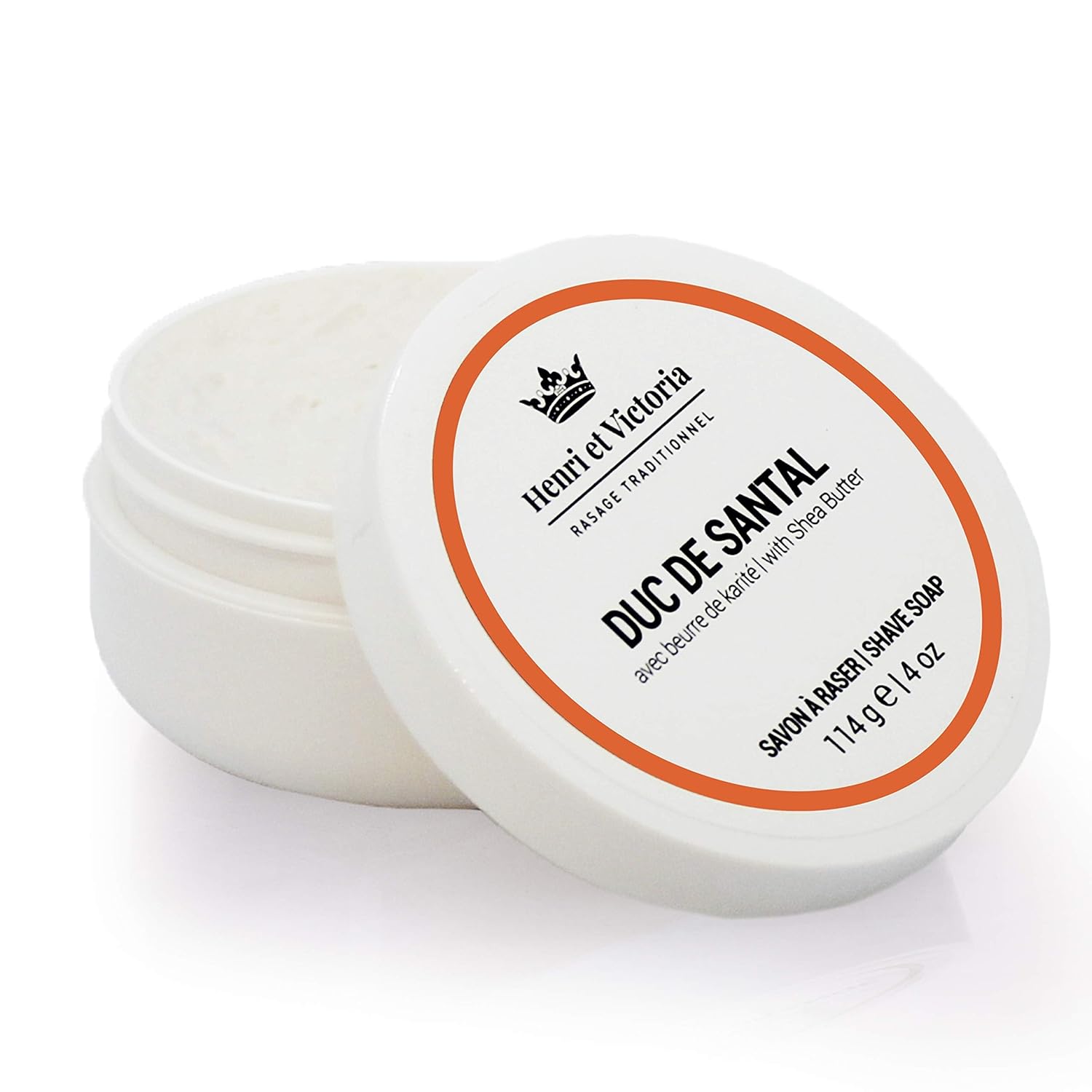 Henri Et Victoria Traditional Shaving Soap For Men | Duc De Santal Fragrance | Smooth Shave, Lathers Up Nicely, Long-Lasting Scent | Canadian Made By Skilled Artisan 114 G (4 Oz) : Beauty & Personal Care