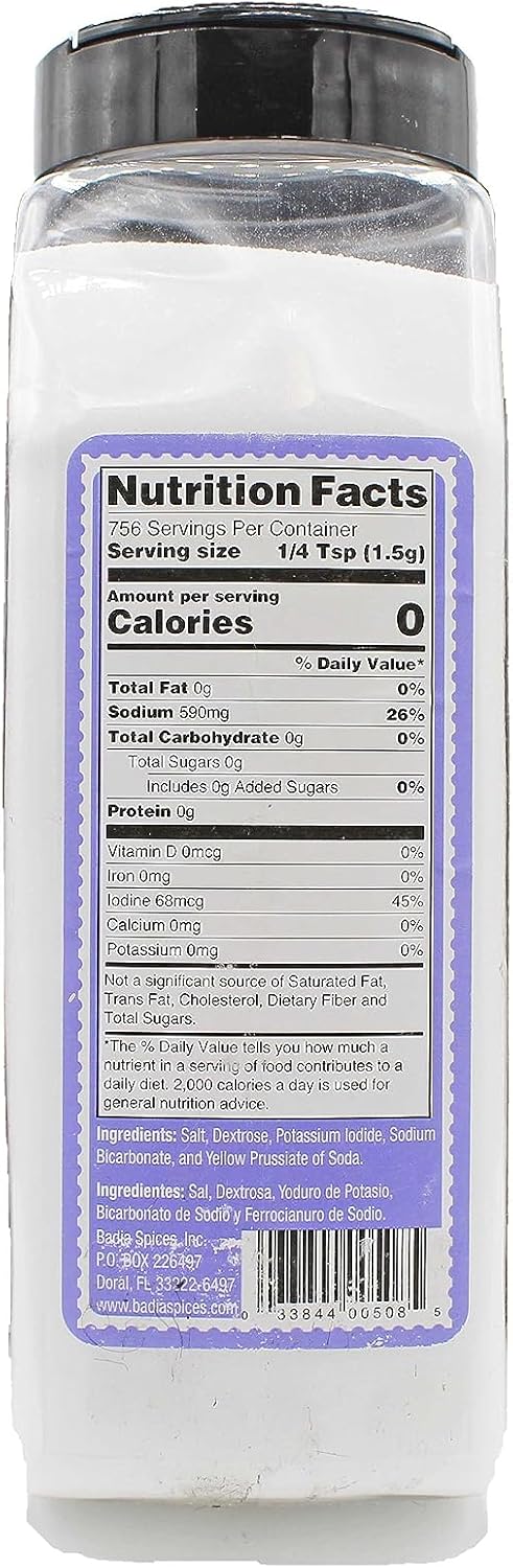 Badia Iodized Salt 1.13Kg