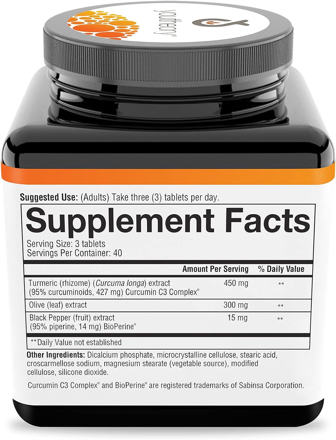 Youtheory Turmeric Curcumin Supplement with Black Pepper BioPerine, Powerful Antioxidant Properties for Joint & Healthy Inflammation Support, 120 Tablets