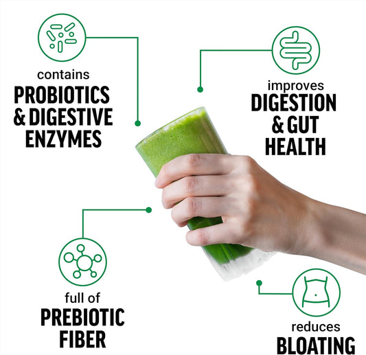 Force Factor Smarter Greens Superfoods Powder, 3-Pack, Supports Digestion And Bloating, Immunity, And Energy, Greens Powder With Probiotics, Digestive Enzymes, Antioxidants, And Fiber, 90 Servings