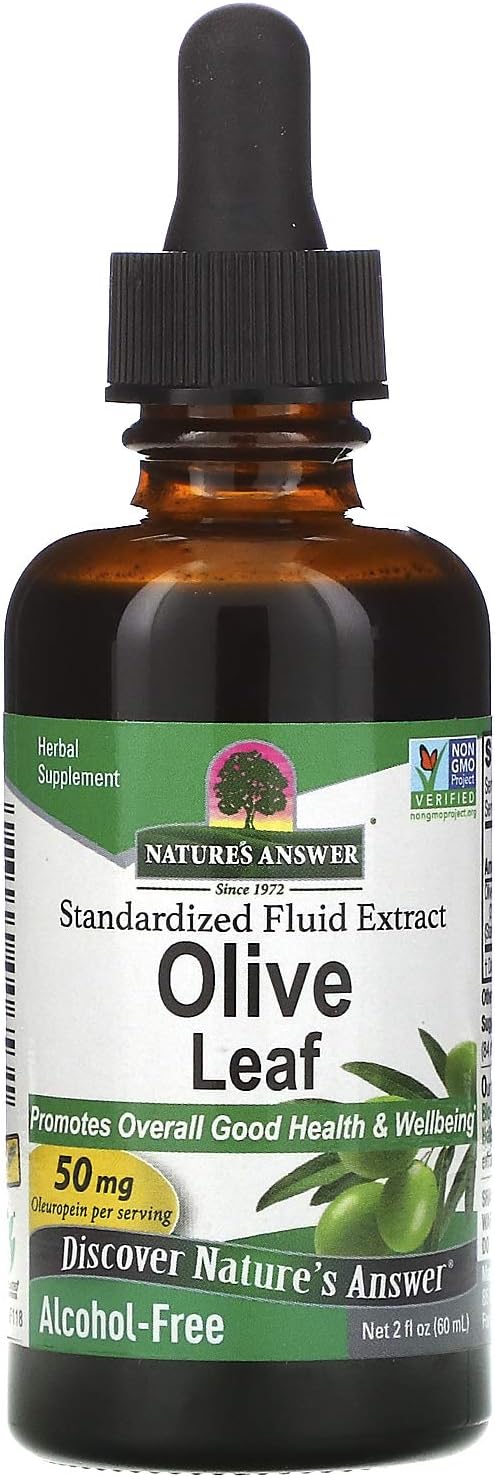Nature'S Answer Oleopein Olive Leaf, Promotes Overall Good Health And Well Being* Alcohol-Free, Gluten-Free & Kosher (2   (Pack Of 2))