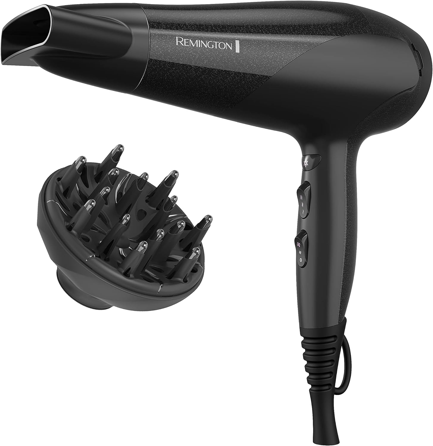 Remington Damage Protection Hair Dryer With Ceramic + Ionic + Tourmaline Technology, Black, 3 Piece Set