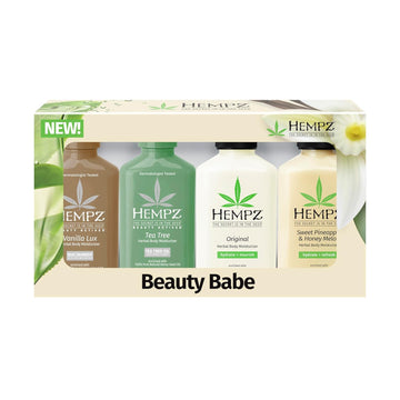 Hempz Beauty Babe Limited Edition 4 Count Mini Travel Set 2.25Oz Each