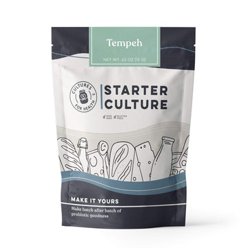 Cultures For Health Tempeh Starter Culture | 4 Packets Starter Spores For Diy Plant Based Meat | Gluten Free, Non-Gmo Indonesian Food | Make Meatless Bacon, Vegan Nuggets, & More High Protein Snacks