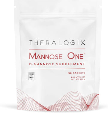 Theralogix Mannose One D-Mannose Powder - 90-Day Supply - Supports Urinary Tract Health with 2,000 mg D-Mannose* - NSF Certified - 90 Packets