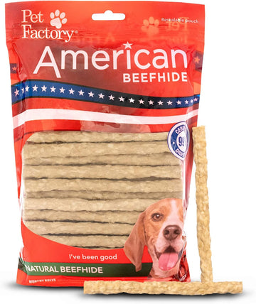 Pet Factory American Beefhide 5" Munch Mini Rolls Dog Chew Treats - Natural Flavor, 1.5 Lbs
