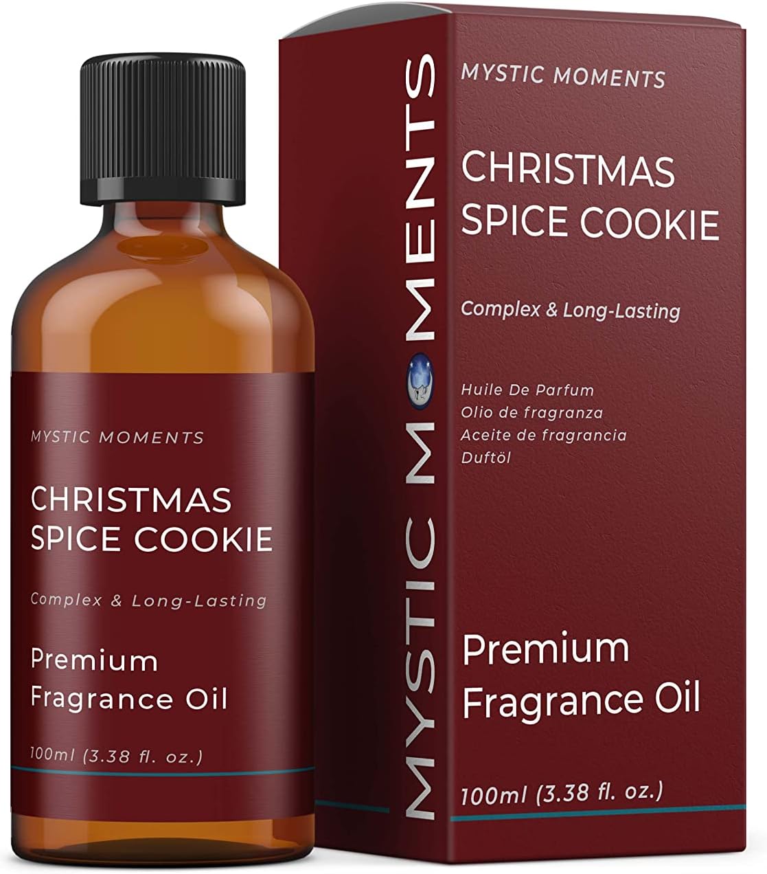 Mystic Moments | Christmas Spice Cookie Fragrance Oil - 100Ml - Perfect For Soaps, Candles, Bath Bombs, Oil Burners, Diffusers And Skin & Hair Care Items