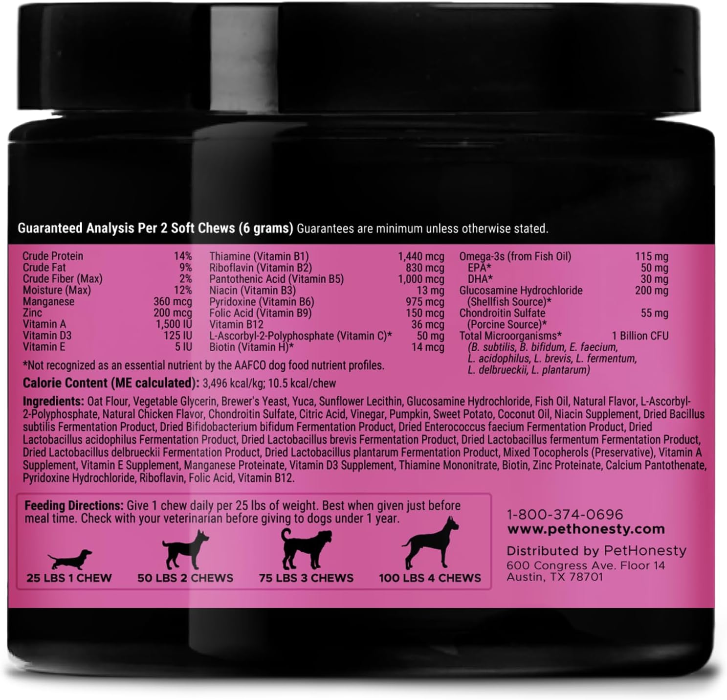 PetHonesty 10 in 1 Multivitamin + Hip & Joint Health Soft Chew Supplement Bundle - Dog Vitamins - Glucosamine Chondroitin, Omegas, Turmeric and MSM for Overall Dog Health, Joint Supplement for Dogs. : Pet Supplies