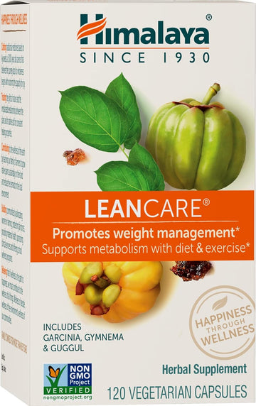Himalaya LeanCare with Garcinia Cambogia for Weight Management, 600 mg, 1 Month Supply, 120 Caplets