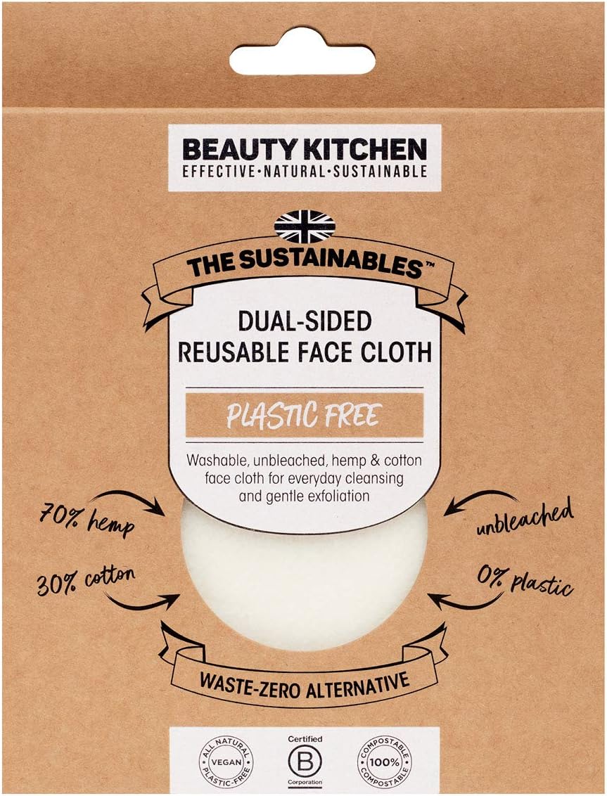 Beauty Kitchen - The Sustainables Dual-Sided Reusable Face Cloth - Versatile And Sustainable - Gentle Cleansing And Exfoliation - Skincare Essential