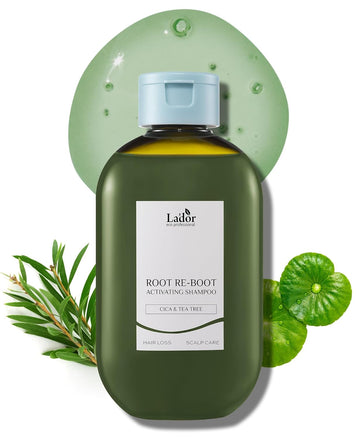 La'Dor Root Re-Boot Refreshing Hair Loss Relief Shampoo Activating W/Centella Asiatica & Tea Tree, Biotin - Shine, Deep Cleansing For Very Oily Scalp, Korean Haircare 10Oz