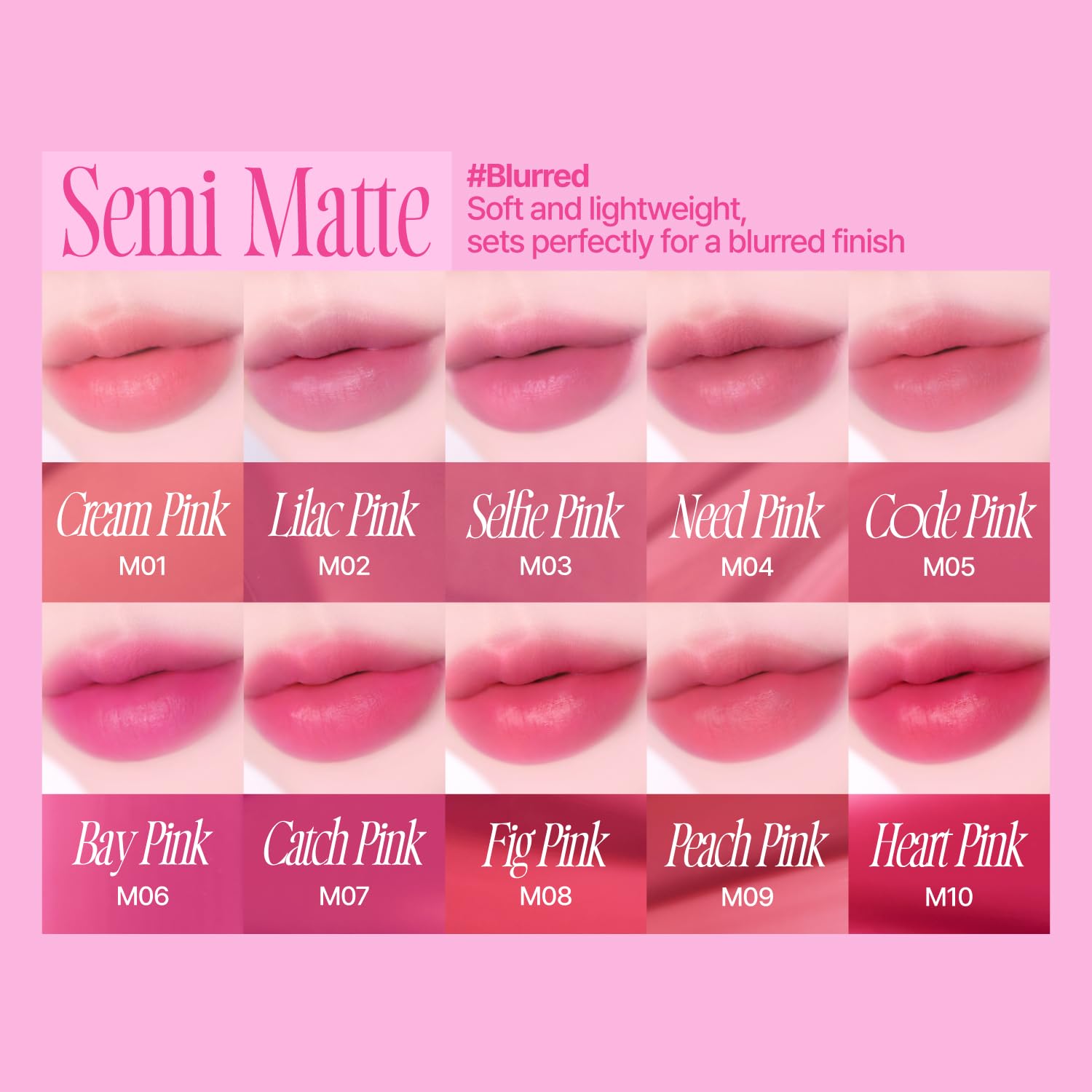 Pink Obsession Stay-Fit Lip Tint | M08 Fig Pink | Weightless & Layerable Tint For Smudge-Proof, Long-Lasting Wear | Soft Blur Finish Or Vibrant Flush | 3.8G