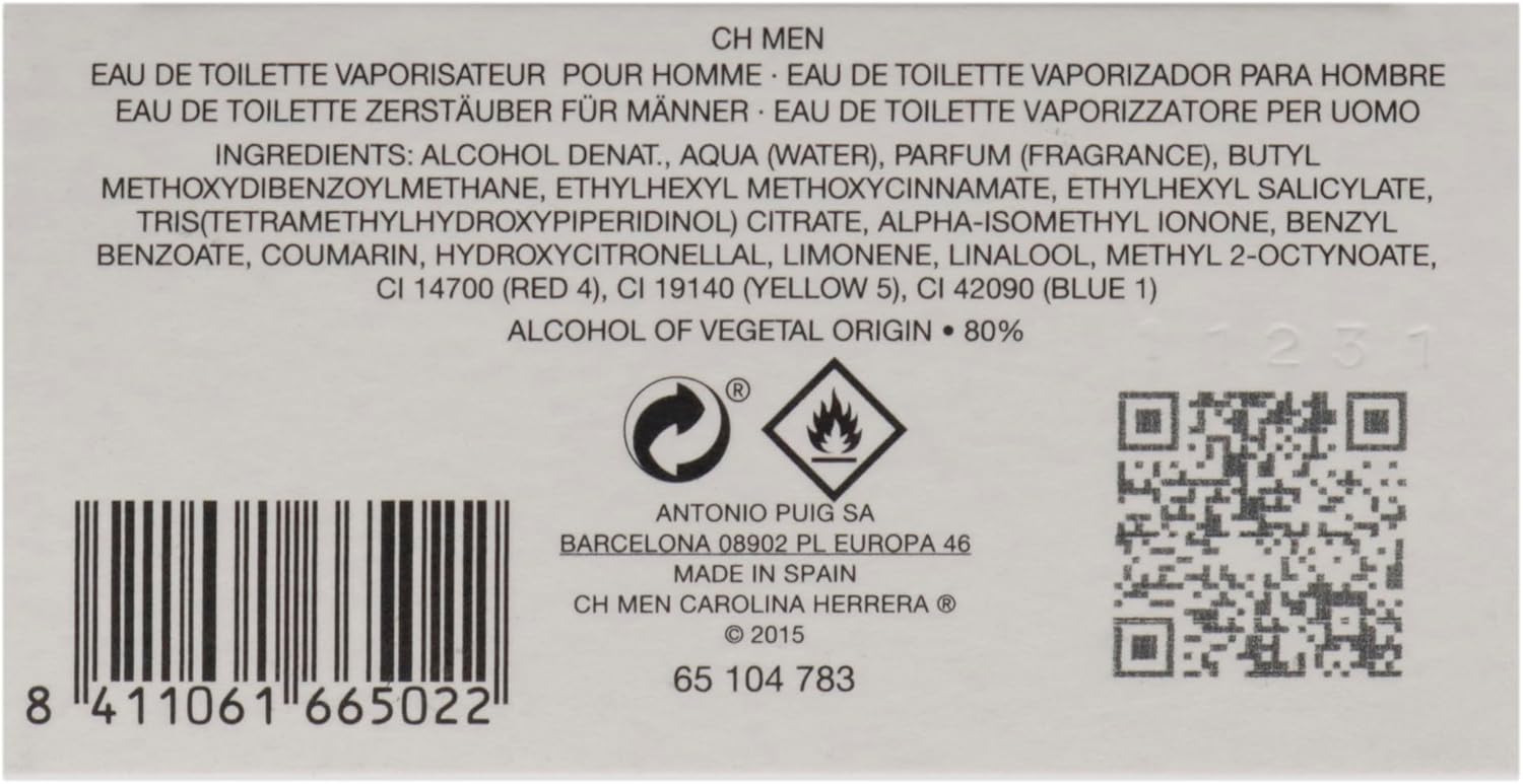 C.Herrera "C H" Men Edt 100 Vp