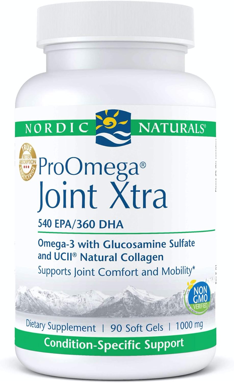 Nordic Naturals Proomega Joint Xtra - Fish Oil, 540 Mg Epa, 360 Mg Dha, 1500 Mg Glucosamine Sulfate, 40 Mg Uc-Ii Natural Collagen, Support For Joint Comfort And Mobility*, 90 Soft Gels