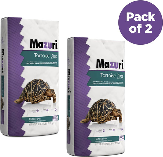 Mazuri | Tortoise Diet | 25 Pound (25 Lb.) Bag - Pack Of 2