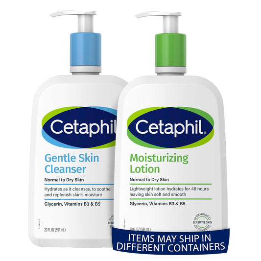 Cetaphil Body Moisturizer, Hydrating Moisturizing Lotion For All Skin Types And Face Wash By Cetaphil, Hydrating Gentle Skin Cleanser For Dry To Normal Sensitive Skin, New 20Oz : Beauty & Personal Care