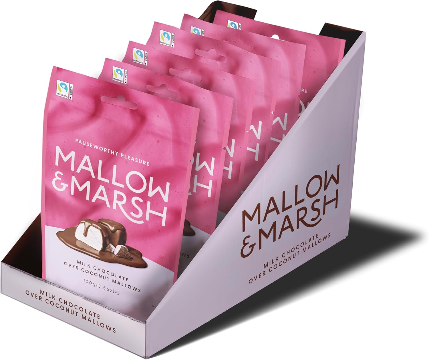 Mallow & Marsh Milk Chocolate Over Coconut Marshmallow Sharing Pouch (6 X 100G)