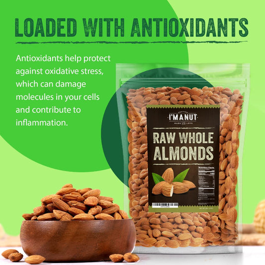 Raw Almond 64 Oz (4 Lbs) | Natural | Whole | Batch Tested Gluten & Peanut Free | No Ppo | Non-Gmo | No Herbicide | Healthy Protein Boost | Premium Quality | Try The Difference!!