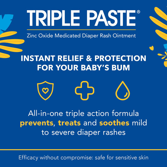 Triple Paste Gift Bundle: Diaper Rash Cream 2 Oz Ointment, 3X Max Strength 2 Oz Ointment, & Sheer Zinc 2 Oz Ointment Trio Kit