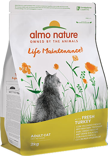 Almo Nature Life Maintenance Dry Cat Food with Turkey and Rice 2kg?627