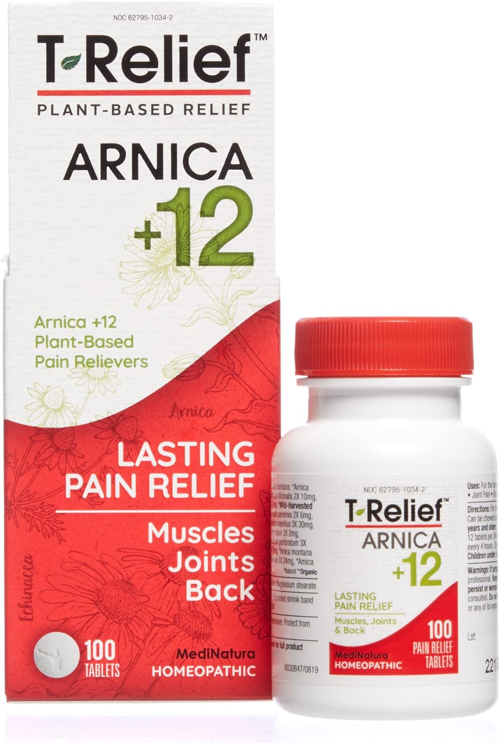 MediNatura Whole Body + Joints Bundle T-Relief Arnica +12 Natural Arthritis Pain Tablets 100ct + T-Relief Arnica +12 Natural Pain Relieving Tablets 100ct : Health & Household