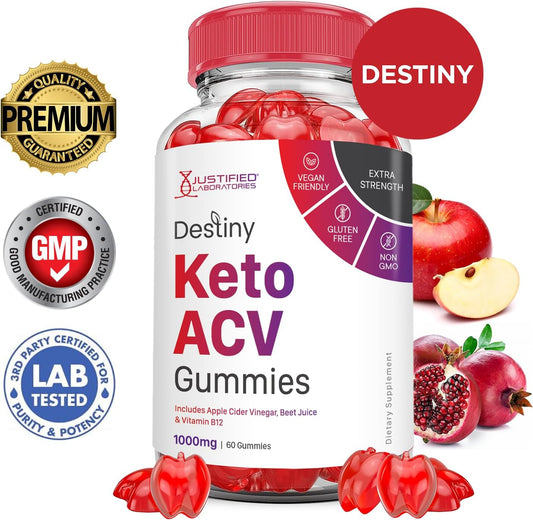 Destiny Keto Acv Gummies Advanced Formula 1000Mg Destiny Keto Gummies Apple Cider Vinegar Formulated With Pomegranate Beet Juice Powder B12 Vegan Non Gmo 60 Gummys