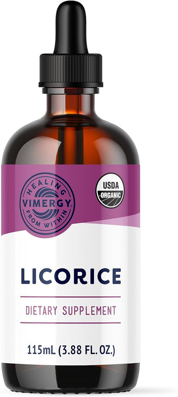 Vimergy Usda Organic Licorice Root Extract, 57 Servings – Alcohol Free Licorice Root Drops – Supports Digestive System & Respiratory Health - Gluten-Free, Non-Gmo, Vegan & Paleo Friendly (115 Ml)