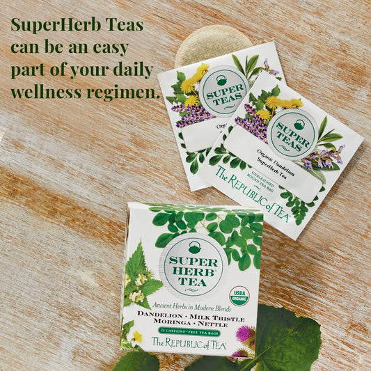 The Republic Of Tea – Organic Superherb Tea Assortment Gift (24 Individually Wrapped Tea Bags)