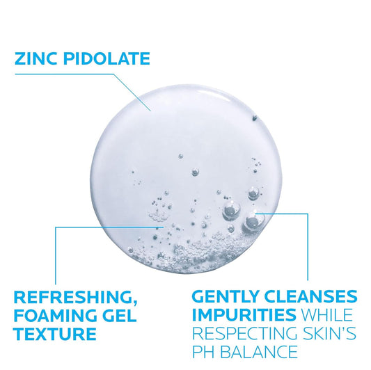 La Roche-Posay Effaclar Purifying Foaming Gel Cleanser For Oily Skin, With Zinc Pidolate To Remove Excess Oil & Shine, Alcohol Free & Oil Free, Face Wash For Oily Skin, Sensitive Skin Tested