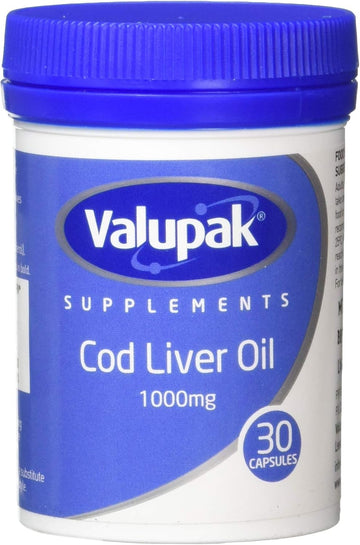 Valupak Cod Liver Oil Capsules High Strength 1000Mg 30 Capsules