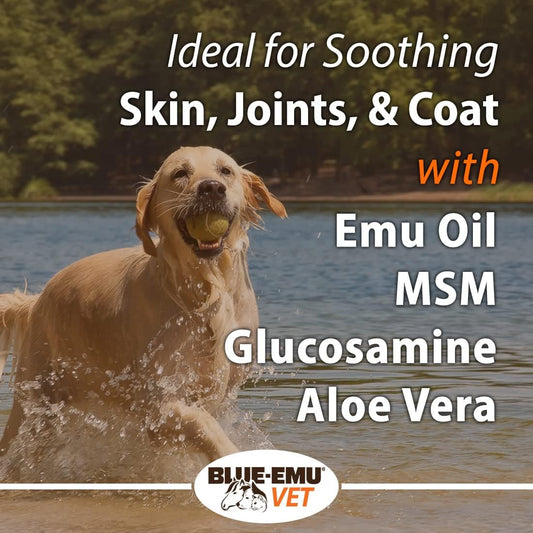 Blue Emu Vet Skin & Joint Soothing Cream - Deep Hydration & Joint Support for Your Furry Friends - 12 oz