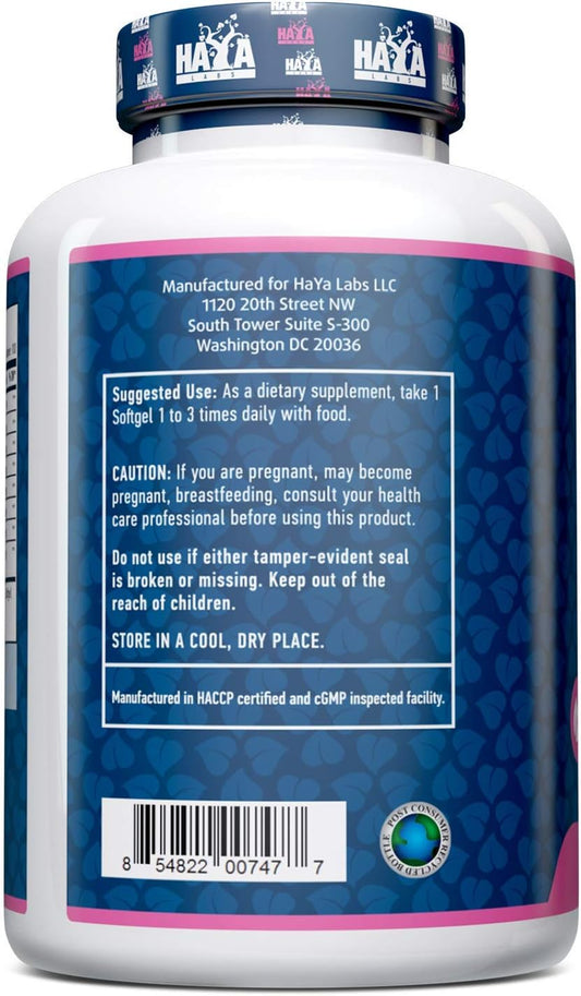 Haya Labs Omega 3-6-9 100 Softgels