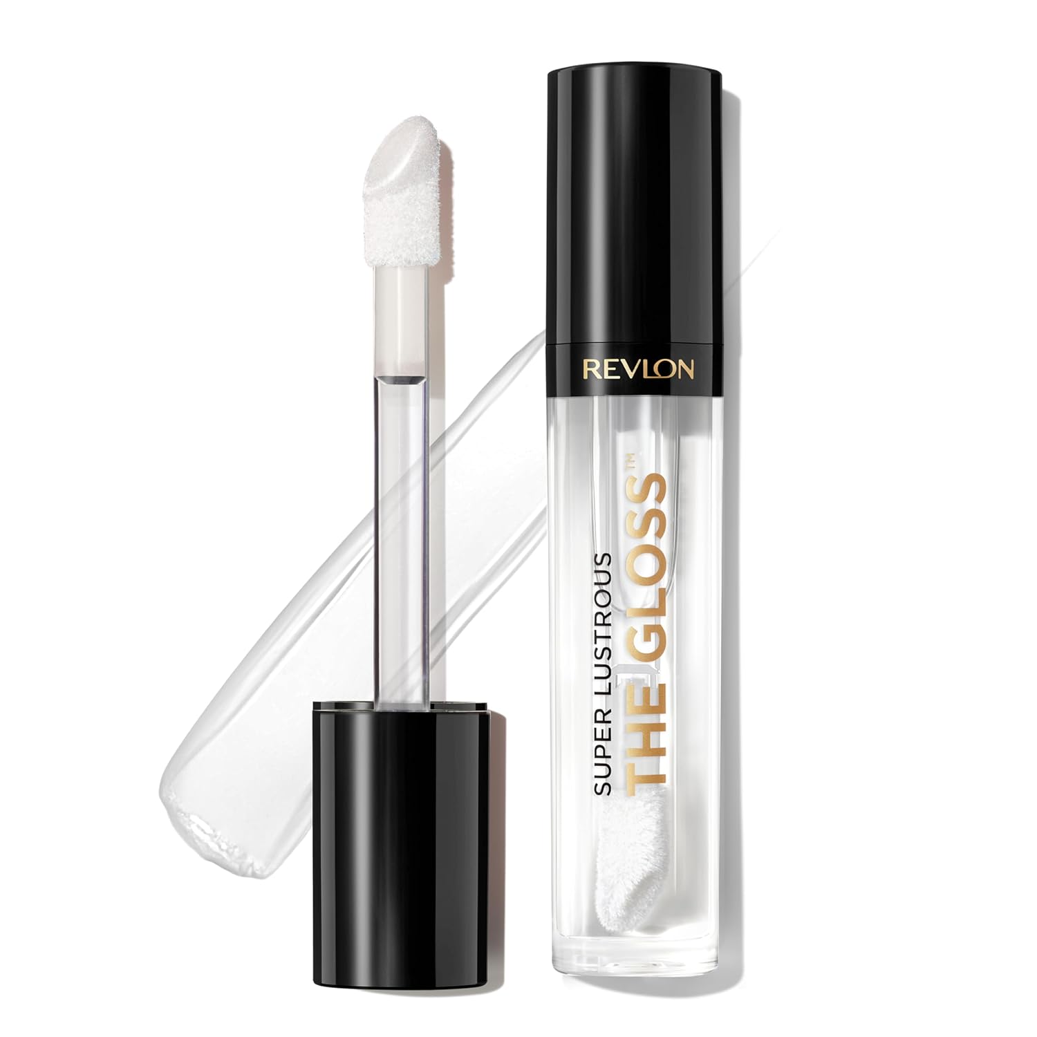 Revlon Lip Gloss, Super Lustrous The Gloss, Non-Sticky, High Shine Finish, 200 Crystal Clear