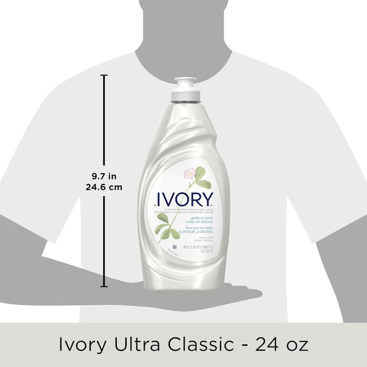 Ivory Concentrated Dishwashing Detergent, Classic Scent, 24 Ounce, (Pack of 3)…