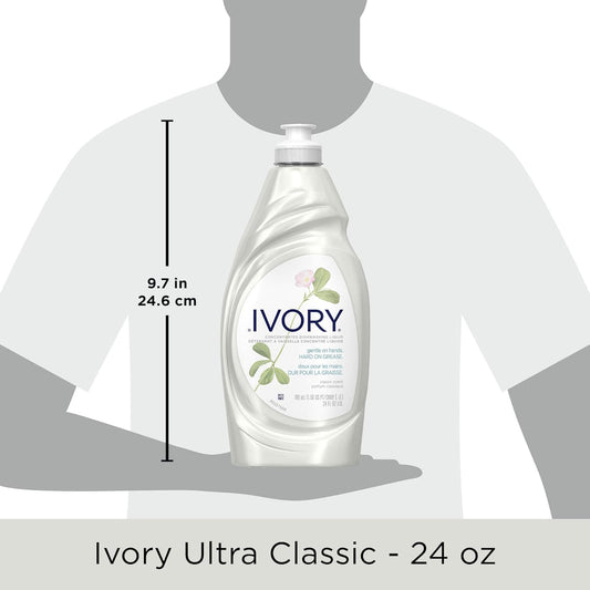 Ivory Ultra Classic Scent Dishwashing Liquid, 24-Ounce (2-Pack)