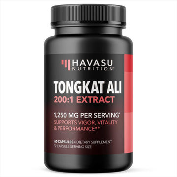 Longjack Tongkat Ali For Men | Tongkat Ali Extract 200:1, 1,250Mg Per Serving | Eurycoma Longifolia Extract To Support Male Health, Performance And Energy | Month Supply Long Jack Tongkat Ali Capsules