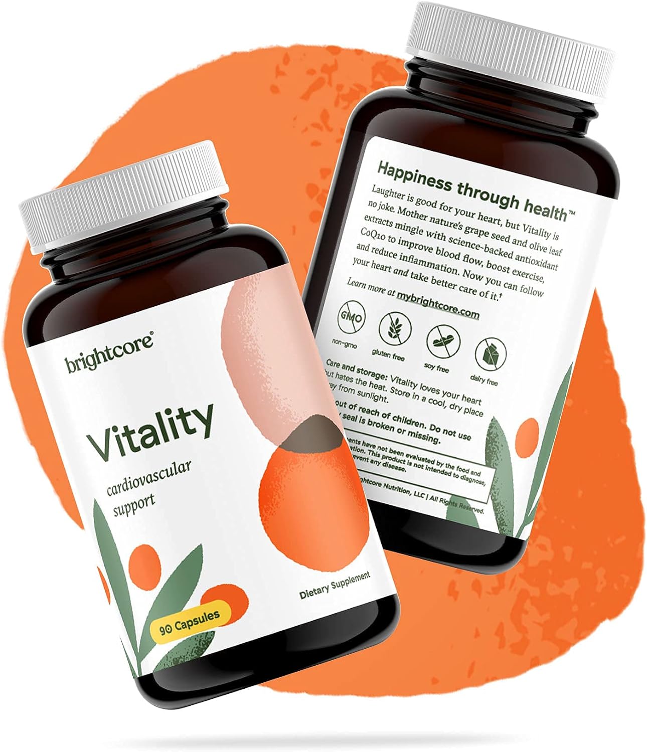 Brightcore Nutrition Vitality Capsules, Rich in Magnesium and CoQ10, 90 Capsules : Health & Household