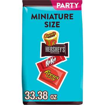 Hershey'S, Kit Kat And Reese'S Assorted Flavored, Halloween Candy Party Pack, 33.38 Oz