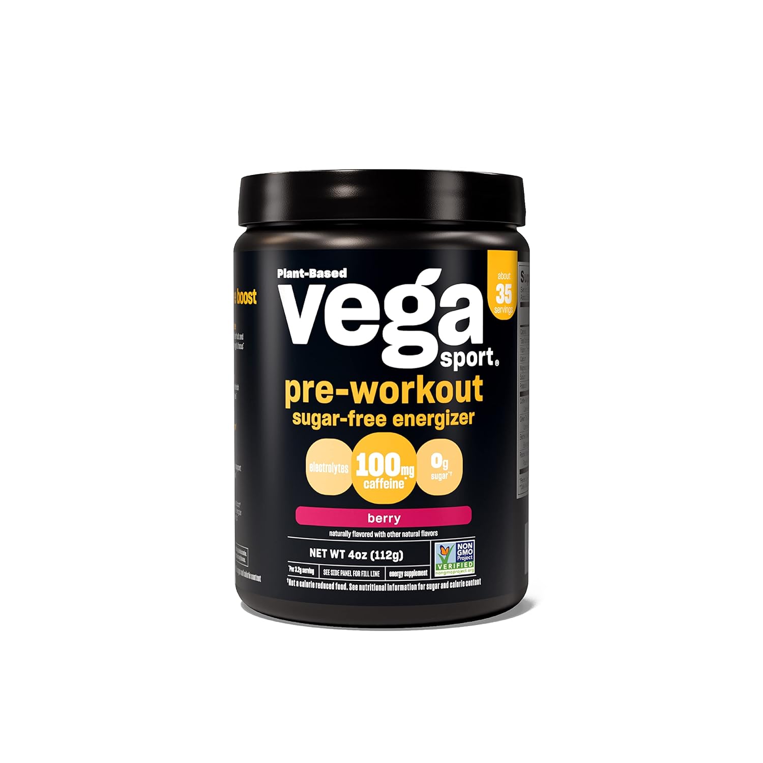 Vega Sport Sugar Free Pre-Workout Energizer, Berry - Pre Workout Powde
