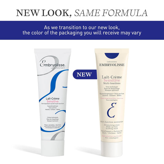 Embryolisse Lait Crème Sensitive Moisturizer. Hypoallergenic Face & Body Cream For All Skin Types With Aloe Vera & Shea Butter. Fragrance-Free & Suitable For Sensitive Skin, 3.38 Fl Oz