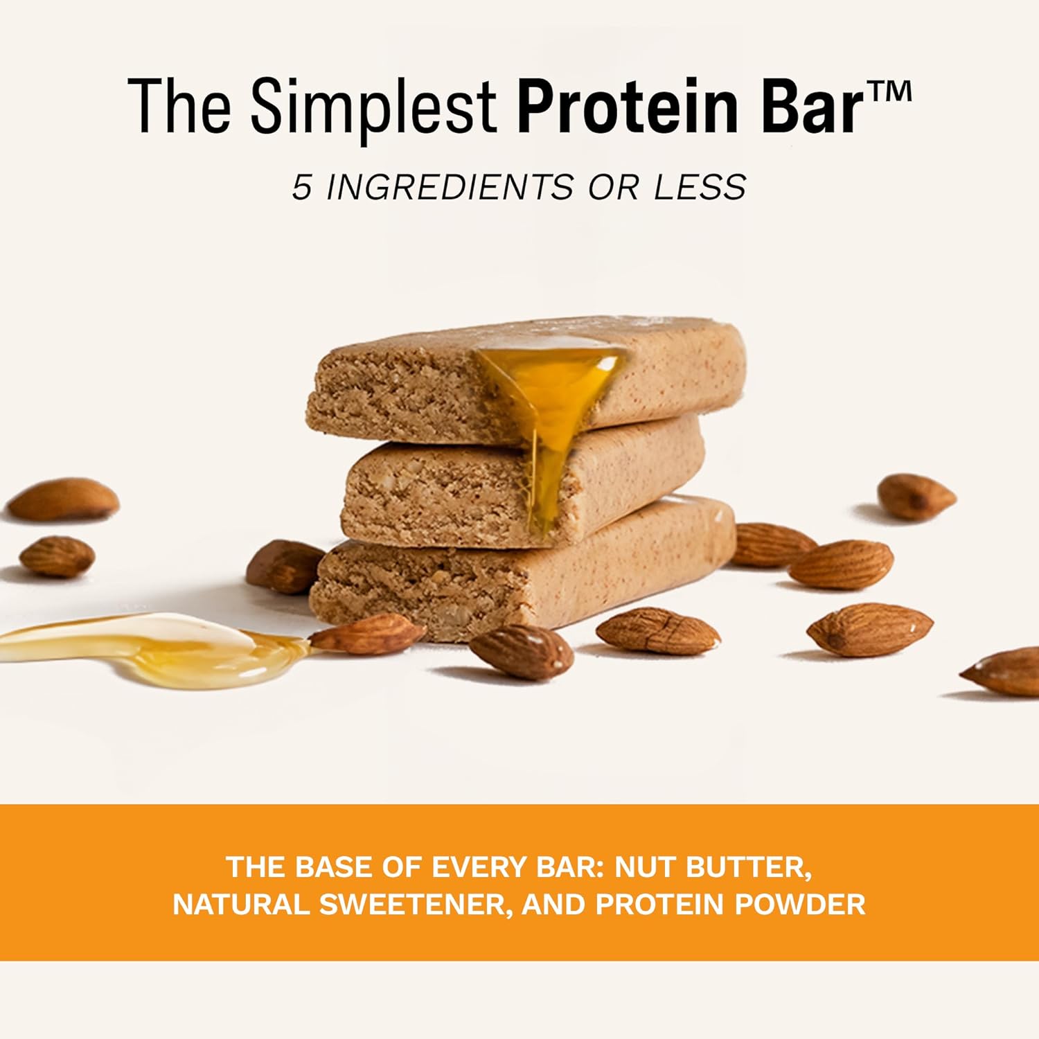Rise Whey Protein Bars - Almond Honey | Healthy Breakfast Bar & Protein Snacks, 18g Protein, 4g Fiber, Just 3 Whole Food Ingredients, Non-GMO Healthy Snacks, Gluten-Free, Soy Free Bar, 12 Pack