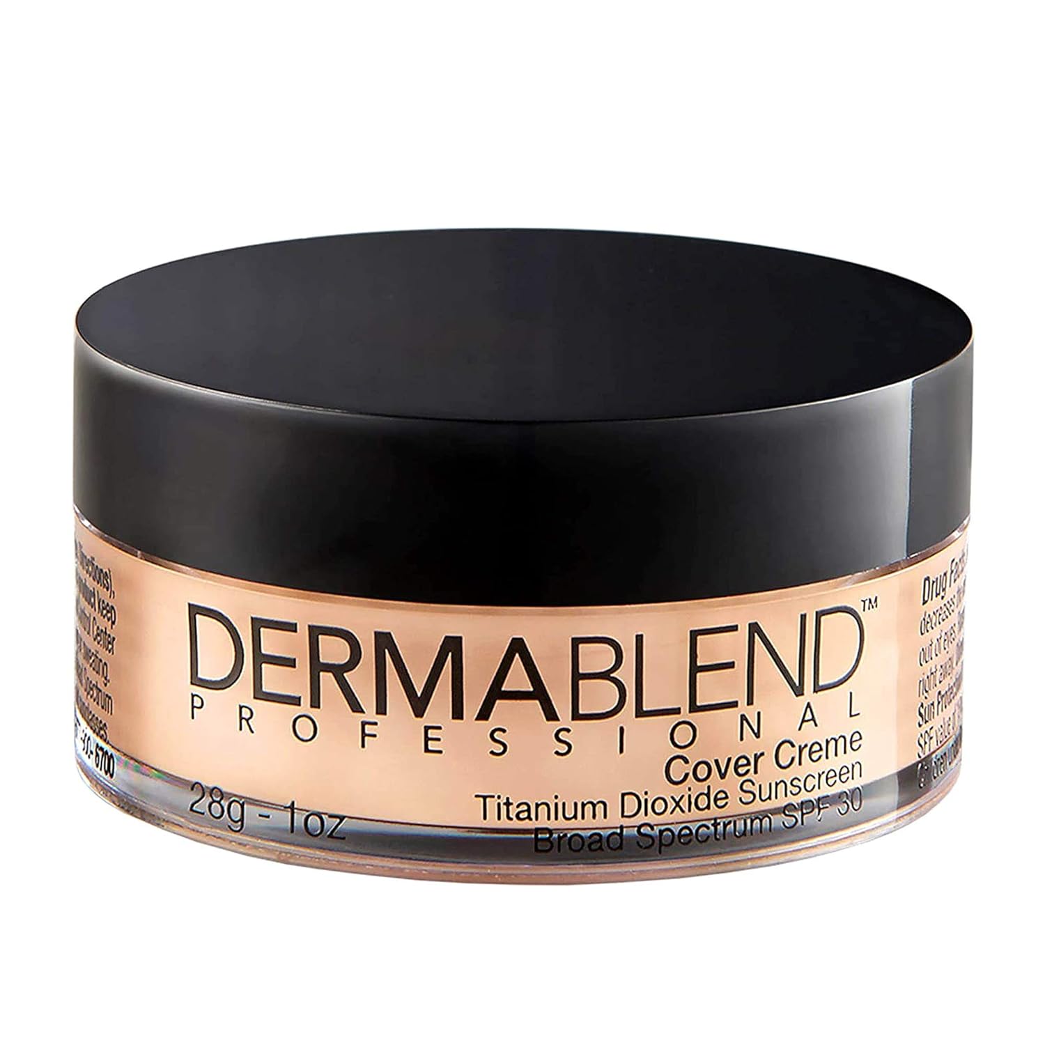 Dermablend Cover Crème Full Coverage Foundation Makeup, Hydrating Cream Concealer For Dark Circles And Blemishes, Maximum Coverage With Mineral Sunscreen Spf 30, 1 Oz